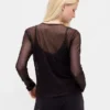 Kort T-shirt i mesh