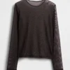 Kort T-shirt i mesh