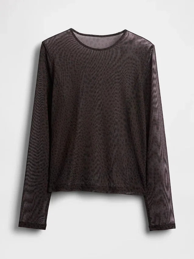 Kort T-shirt i mesh
