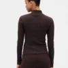 Kort turtleneck i pointelle-ribb