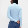 Kort turtleneck i pointelle-ribb