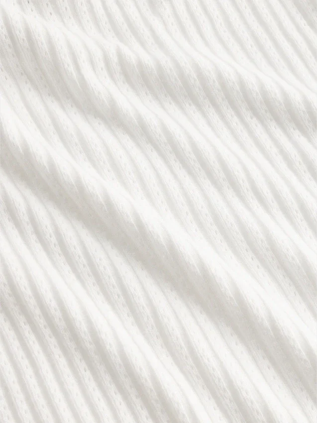 Kort turtleneck i pointelle-ribb