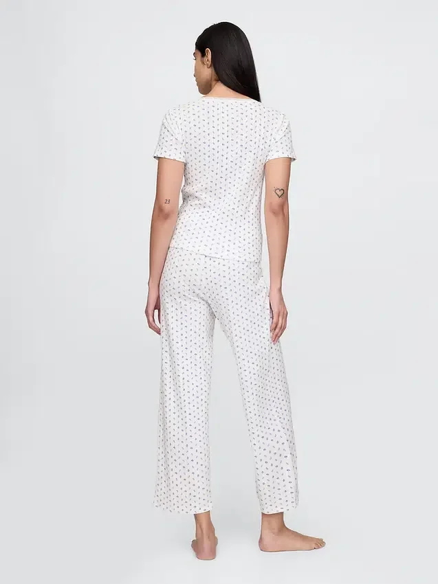 Korta pyjamasbyxor i pointelle