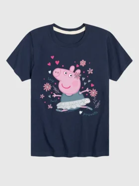 Kortärmad T-shirt för småbarn med motivet ”Peppa Pig Ballet Peppa”