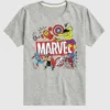 Kortärmad T-shirt med Marvel Avengers-motiv för småbarn