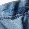 Köp blå avslappnad ikonisk jeansjacka
