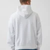 Köp blå, tjock hoodie i fransk frotté med logotyp