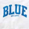 Köp blå, tjock hoodie i fransk frotté med logotyp