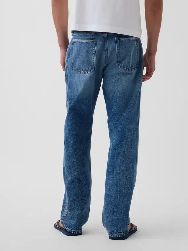 Köp blåa, avslappnade raka Jeans