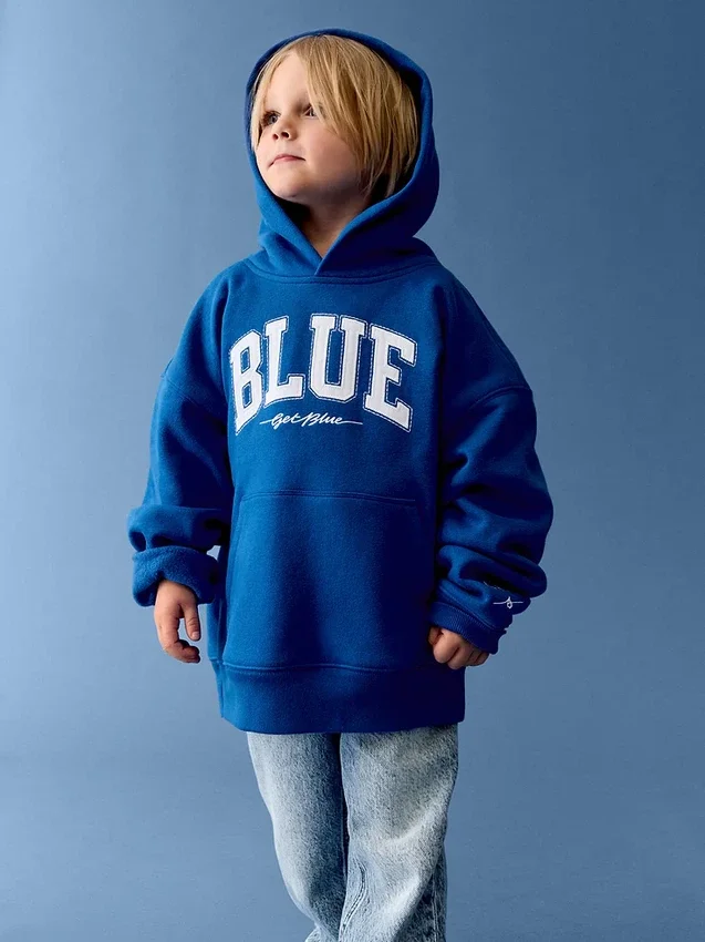 Köp Blue Kids Vintagesoft Relaxed Hoodie