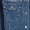 Kroppsnära lång denimjacka
