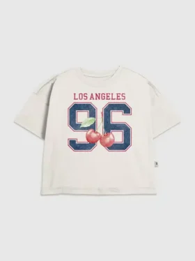 La 96-T-shirt med tryck för barn