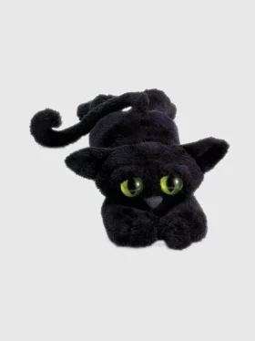 Lanky Cats Ziggy – svart katt i plysch