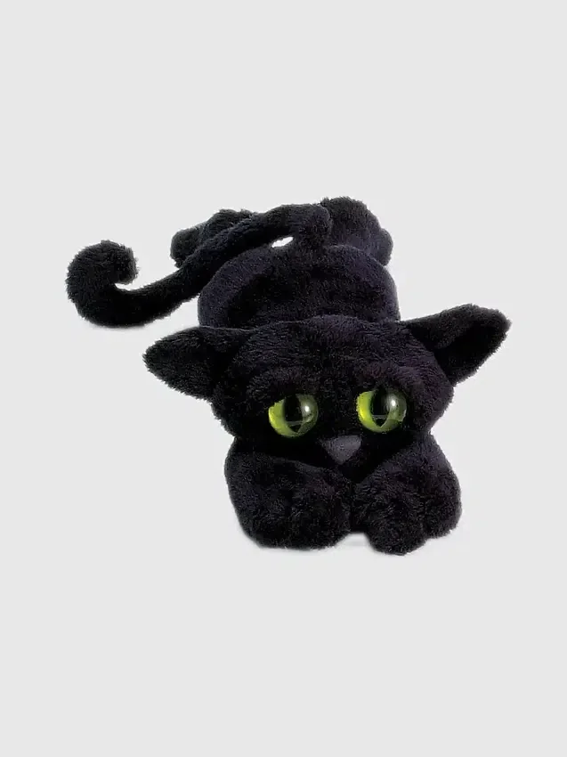 Lanky Cats Ziggy – svart katt i plysch