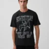 Led Zeppelin T-shirt med tryck i avslappnad passform