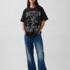 Led Zeppelin T-shirt med tryck i avslappnad passform
