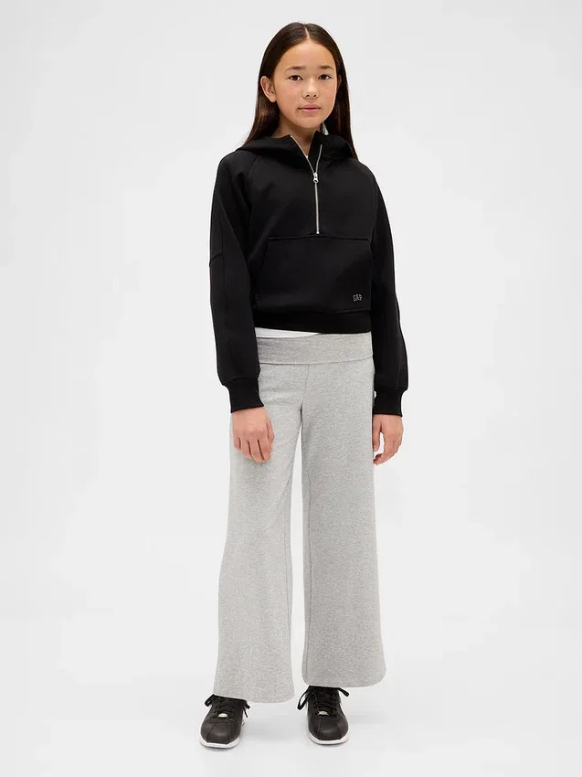 Leggings med vid ben och uppvikt midja för barn