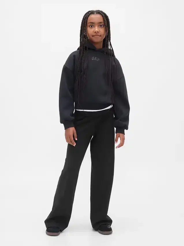 Leggings med vid ben och uppvikt midja för barn