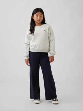 Leggings med vid ben och uppvikt midja för barn