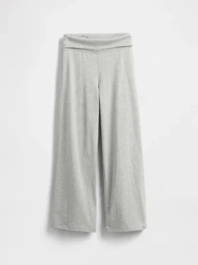 Leggings med vid ben och uppvikt midja för barn