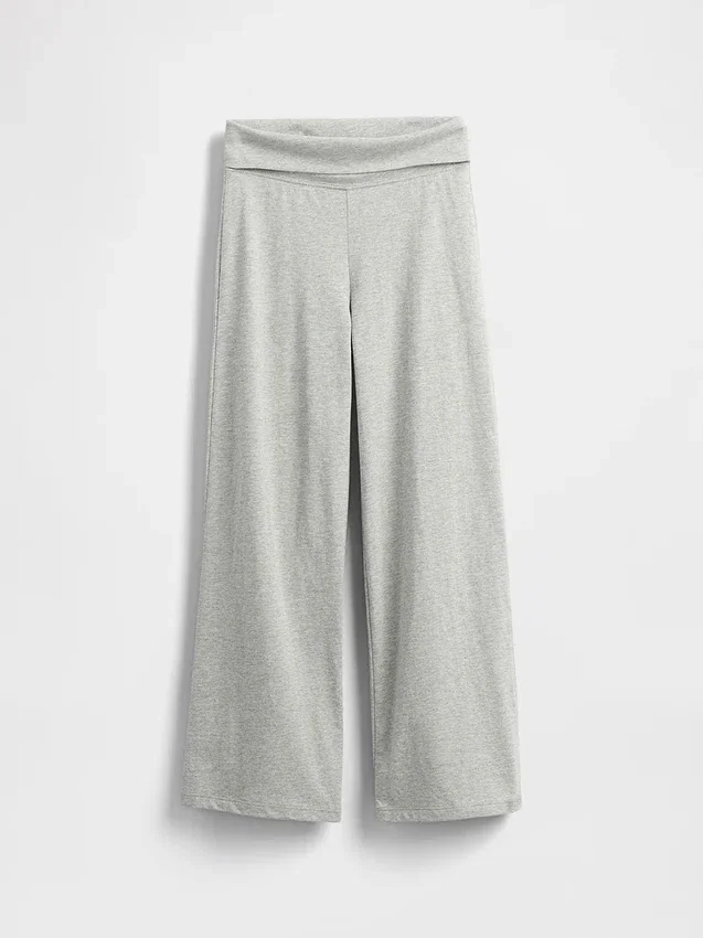 Leggings med vid ben och uppvikt midja för barn