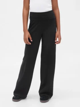 Leggings med vid ben och uppvikt midja för barn