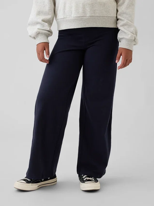 Leggings med vid ben och uppvikt midja för barn