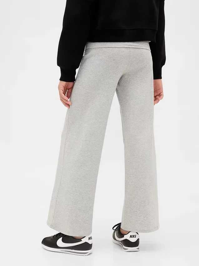 Leggings med vid ben och uppvikt midja för barn