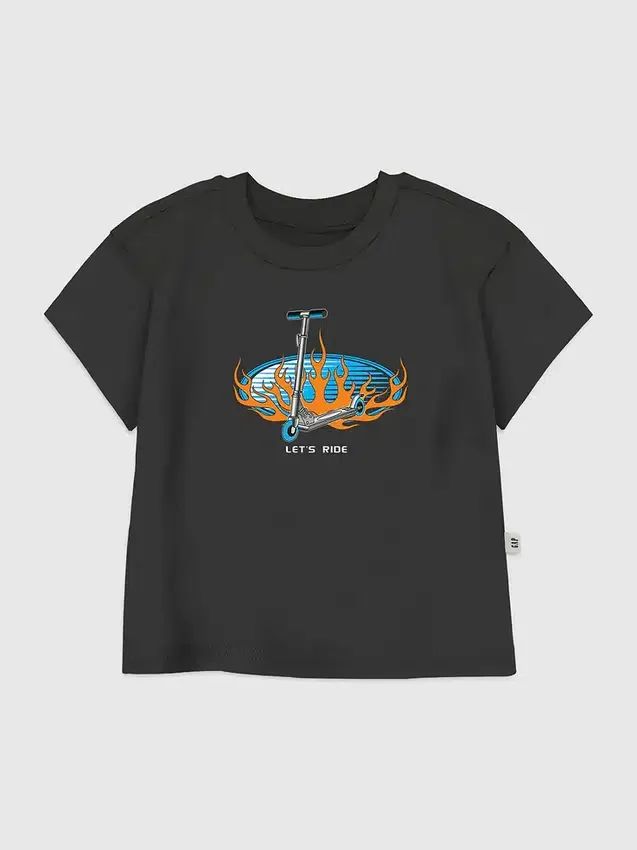 Lets Ride-T-shirt med tryck för småbarn