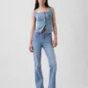 Låg midja, långa och smala sjömansjeans