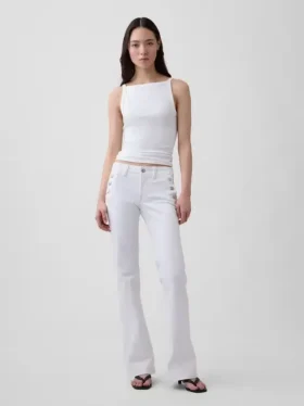 Låg midja, långa och smala sjömansjeans