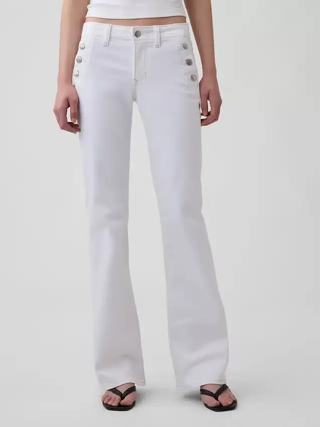 Låg midja, långa och smala sjömansjeans