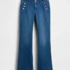 Låg midja, långa och smala sjömansjeans