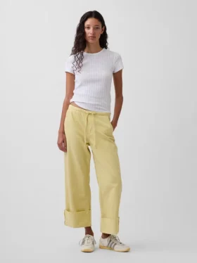 Låg midja, ultramjuka, lösa och bekväma cropped-Jeans i 90-talsstil