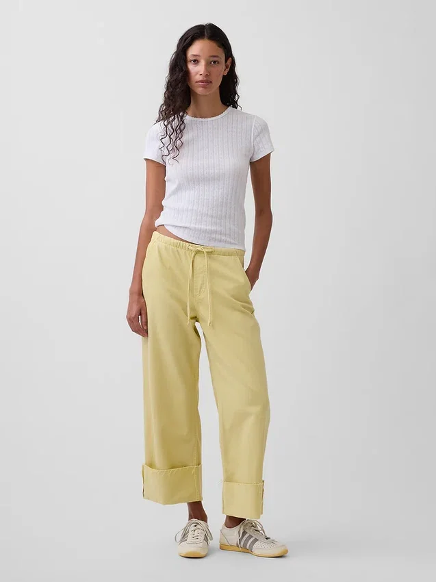 Låg midja, ultramjuka, lösa och bekväma cropped-Jeans i 90-talsstil