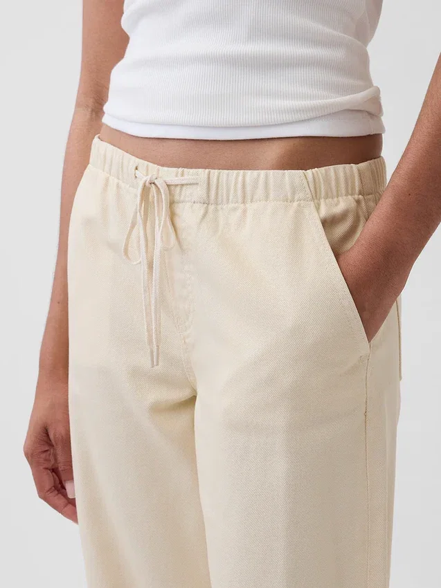 Låg midja, ultramjuka, lösa och bekväma cropped-Jeans i 90-talsstil