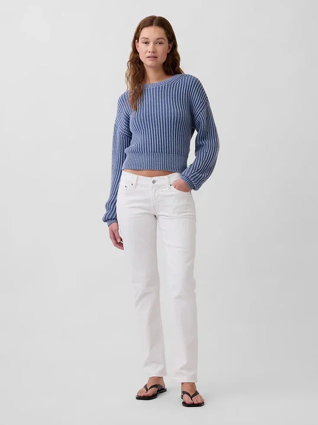 Lågmidjade 90-talsjeans med smal rak passform