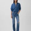 Lågmidjade 90-talsjeans med smal rak passform