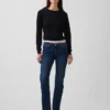 Lågmidjade 90-talsjeans med smal rak passform