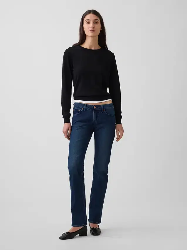 Lågmidjade 90-talsjeans med smal rak passform