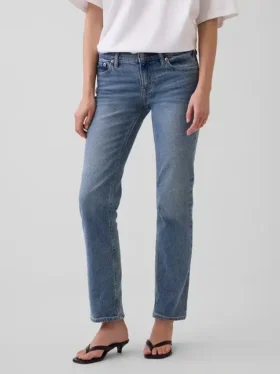 Lågmidjade 90-talsjeans med smal rak passform