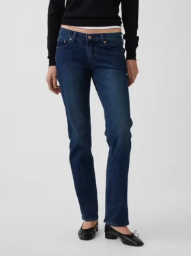 Lågmidjade 90-talsjeans med smal rak passform