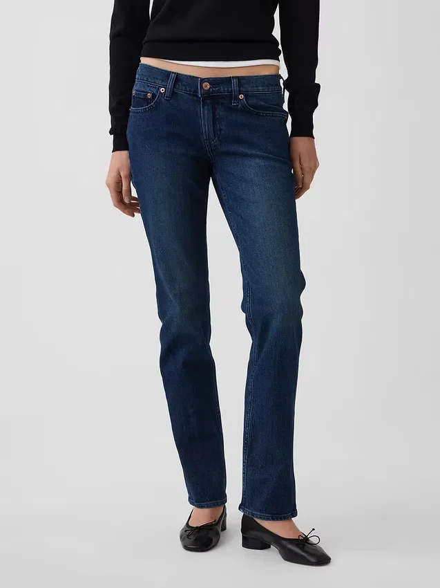 Lågmidjade 90-talsjeans med smal rak passform