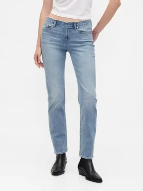 Lågmidjade 90-talsjeans med smal rak passform