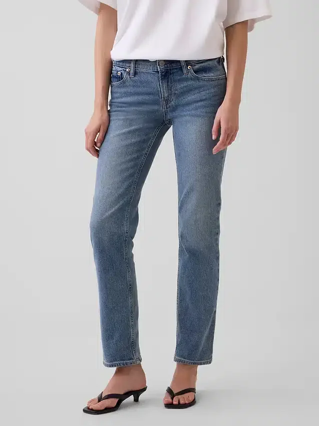 Lågmidjade 90-talsjeans med smal rak passform