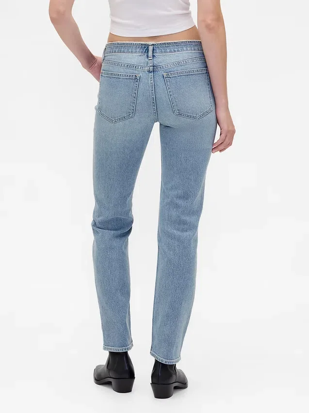 Lågmidjade 90-talsjeans med smal rak passform