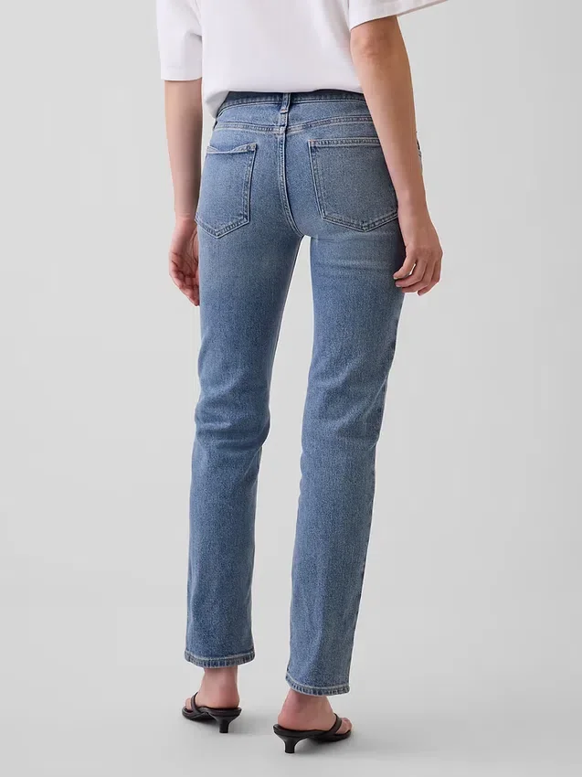 Lågmidjade 90-talsjeans med smal rak passform