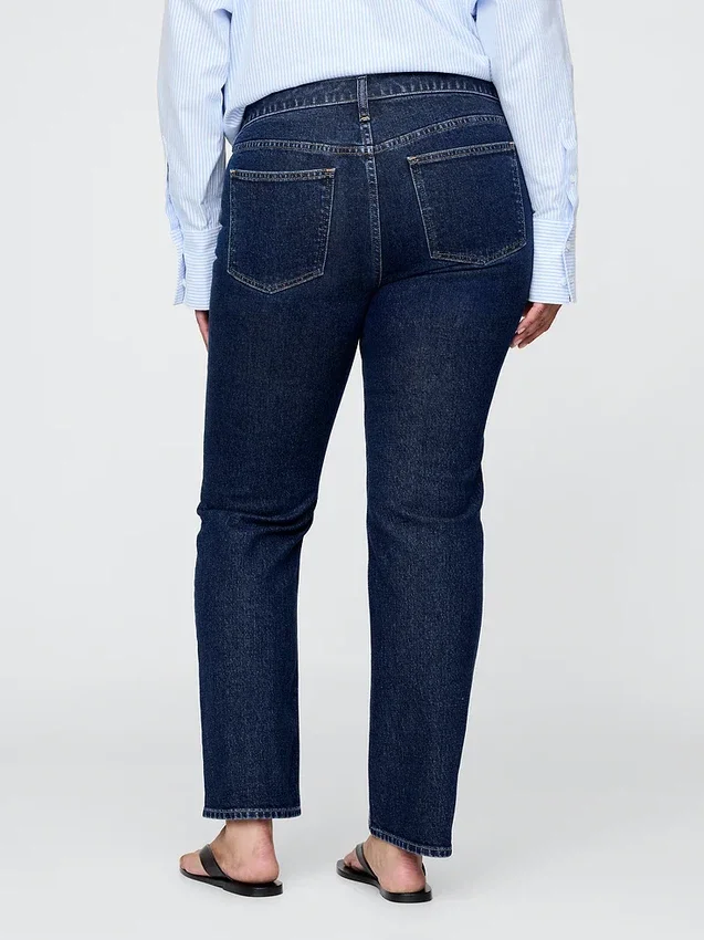 Lågmidjade 90-talsjeans med smal rak passform