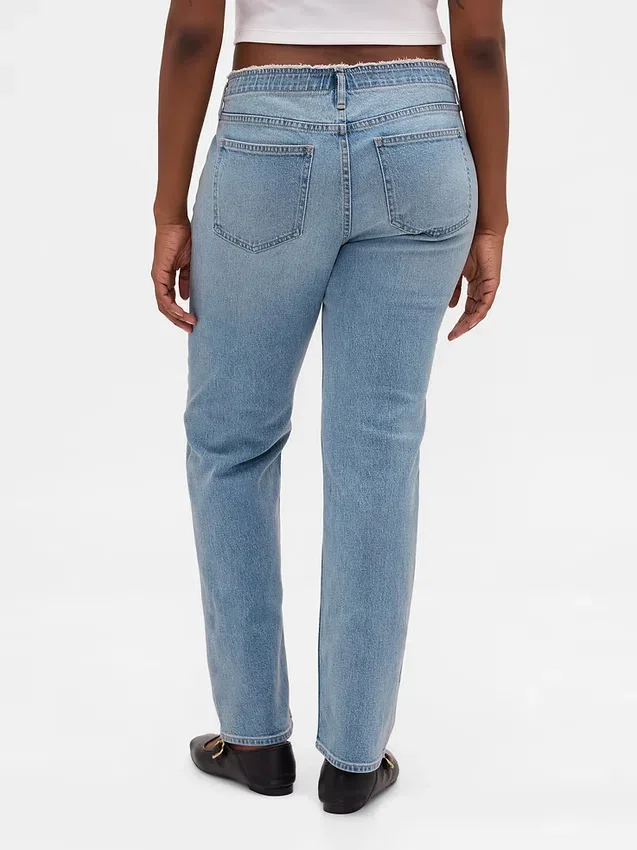 Lågmidjade 90-talsjeans med smal rak passform