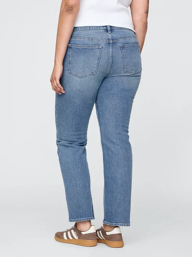Lågmidjade 90-talsjeans med smal rak passform